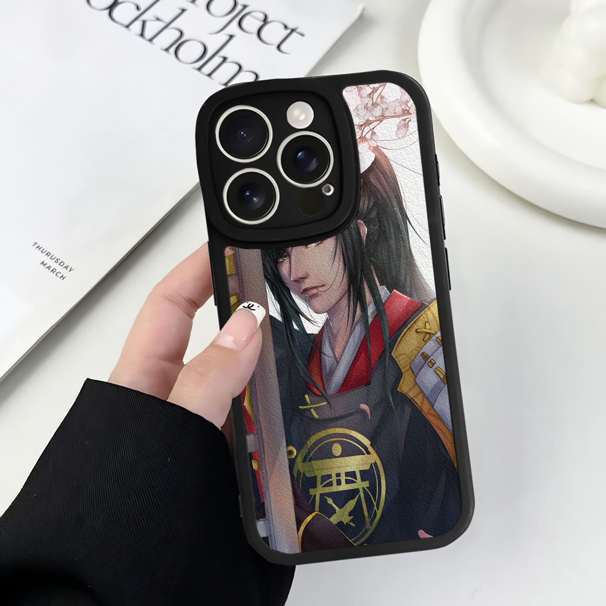 （画像用） 刀剣乱舞 Touken Ranbu 【iPhone 16シリーズ対応】シリコンスマホケース（レザー調） 材質：シリコン